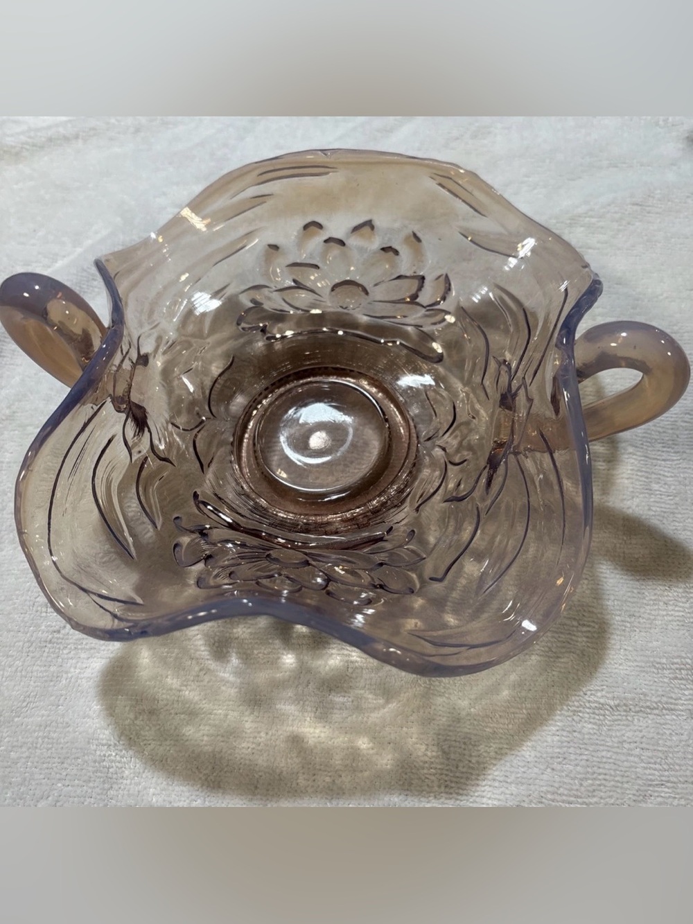 🪷 Fenton Opalescent Lotus Blossom Water Lily Vintage Bowl
